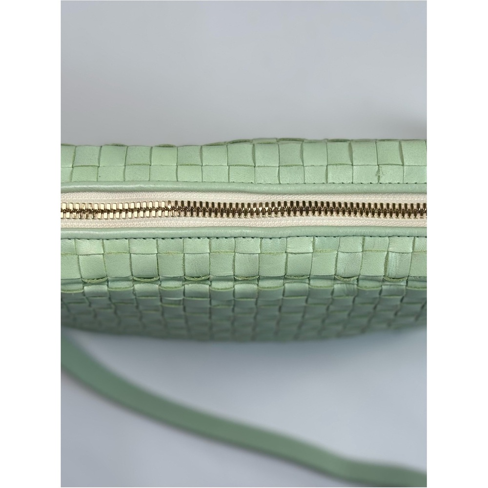 ⛱️🔥Clare V. - Mint Green Woven Leather Midi Sac Crossbody - OS - Picture 5 of 9